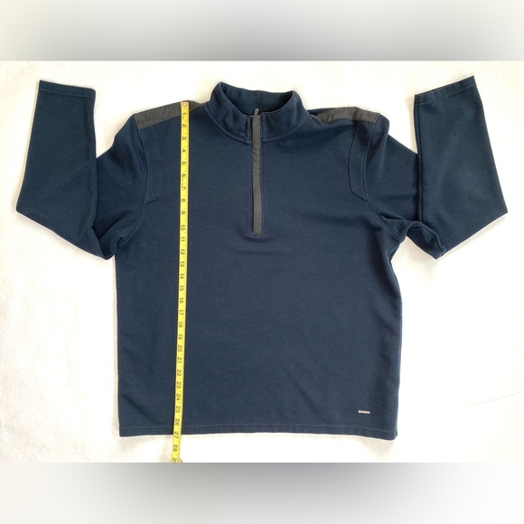 Calvin Klein Men’s Navy Blue Pullover Slim Fit 1/4 Zip Long Sleeve Sweater Sz XL - Picture 10 of 10